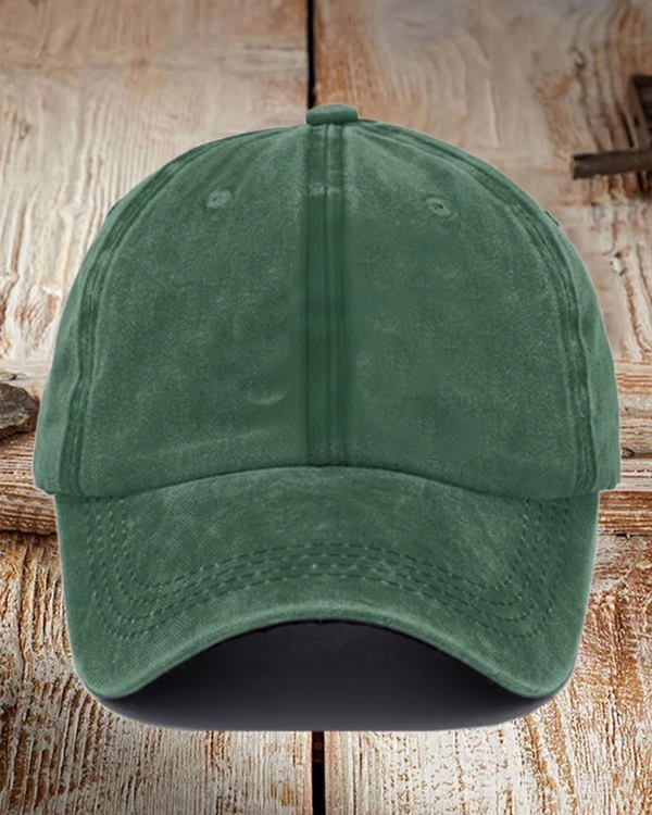 Simple Solid Colors Washed Denim Big Head Basketball Cap