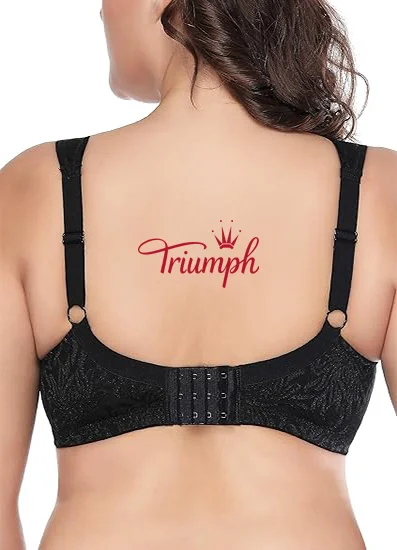 Triumph - Pack de 3 🔥Soutien feminino confort&aacute;vel, sem aro, retr&aacute;til, cobertura total, tamanho grande