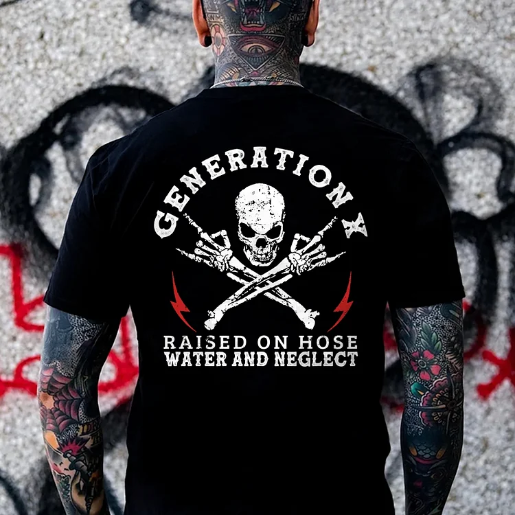 Generation X Raised On Hose Water And Neglect  Monkey T-shirt