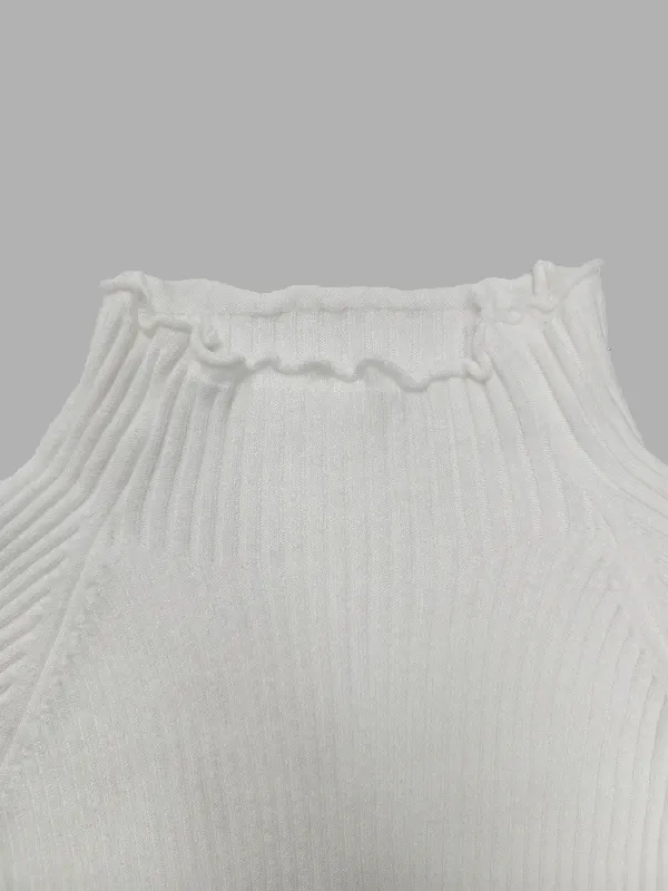 Casual Solid Slit O Neck Sweater(6 Colors)