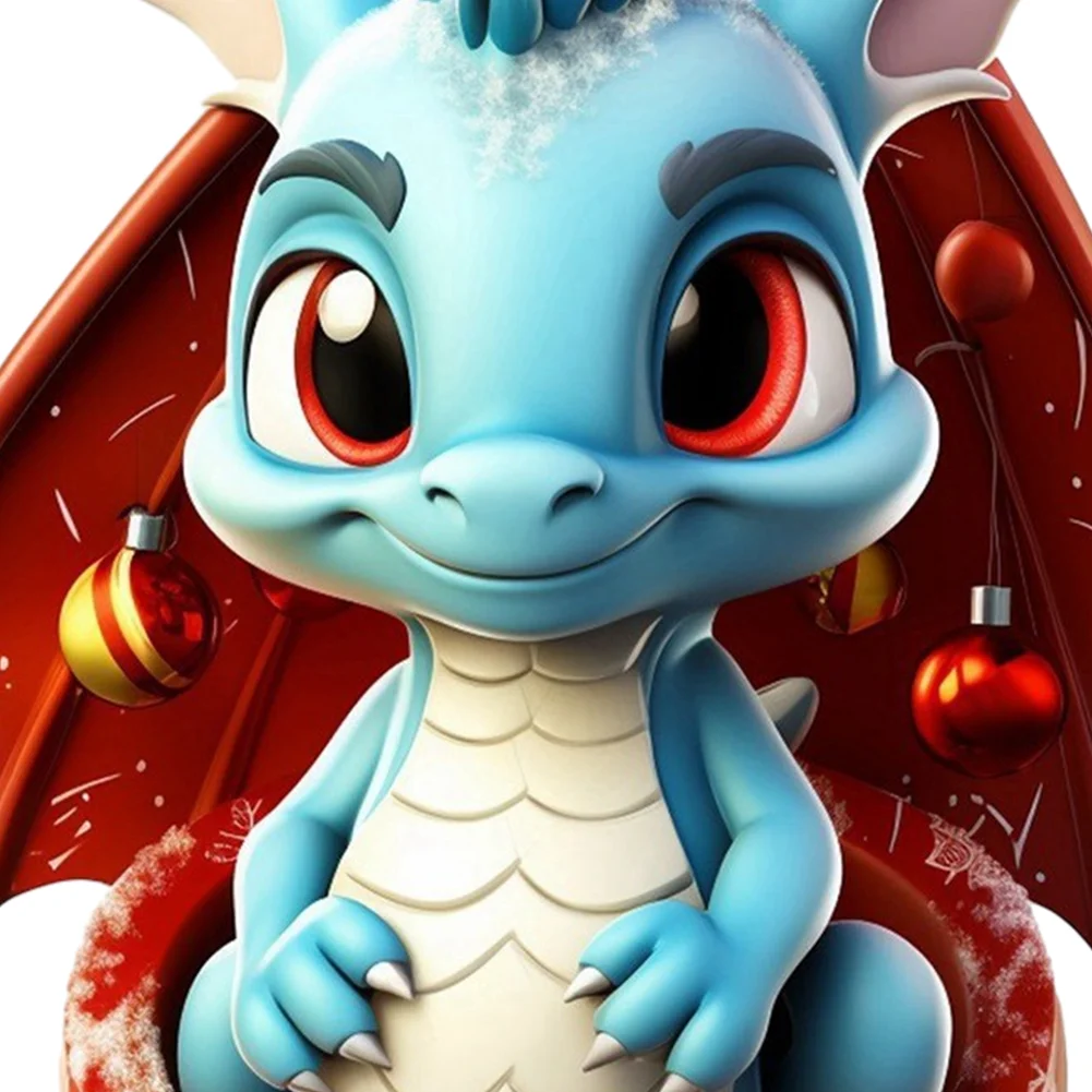 3 PCS Acrylic Flying Dragon Baby 2D Flat Christmas Tree Car Hangings Ornament