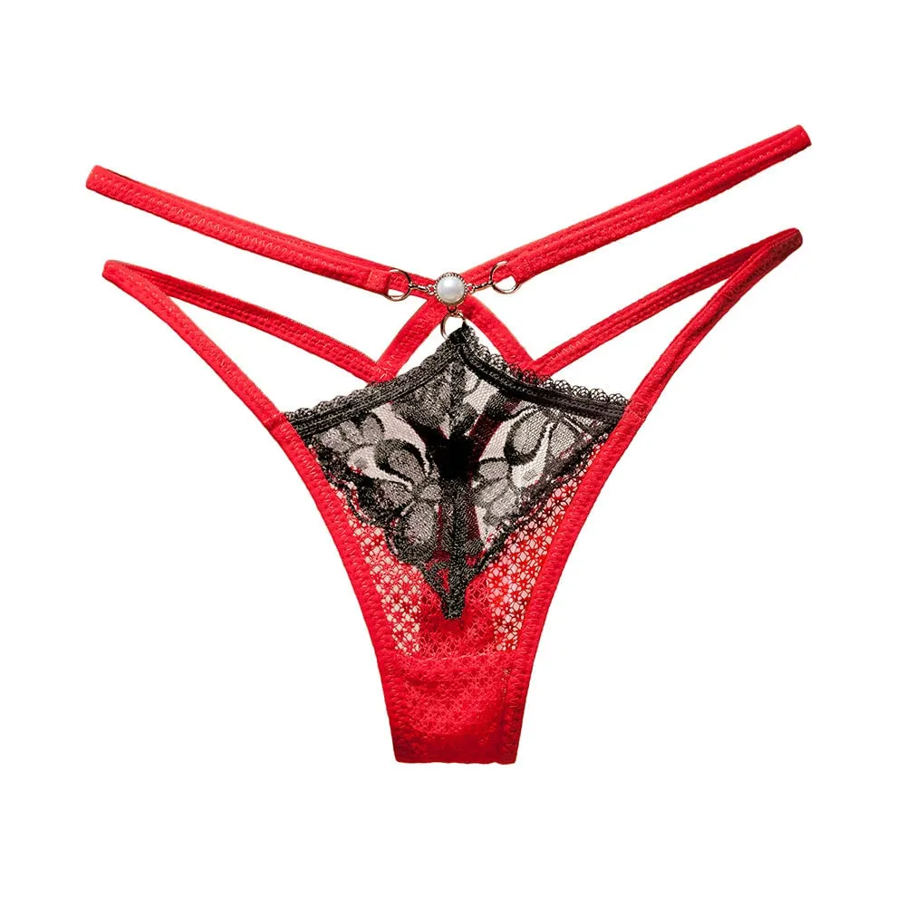 Women's T-String Cross Sexy Underpants Women's Hot Lace Thong Hollow Out Invisible Briefs Sexy T-Pants  Lingerie Femme Sexy
