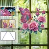 (US Local)DIY Double Sided Special Shaped Flower Butterfly Diamond Painting Hanging Decor