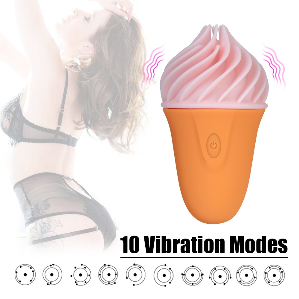 Lurevibe - Ice Cream Clitoral Stimulator Female Adult Massage Female  Masturbation Vibrator