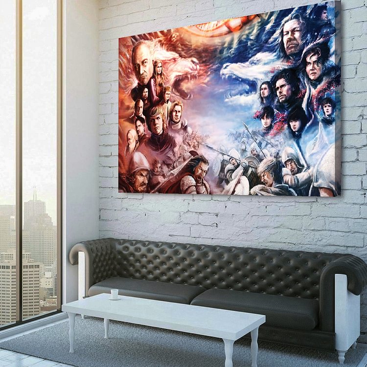 Lannisters vs Starks Game Of Thrones Canvas Wall Art