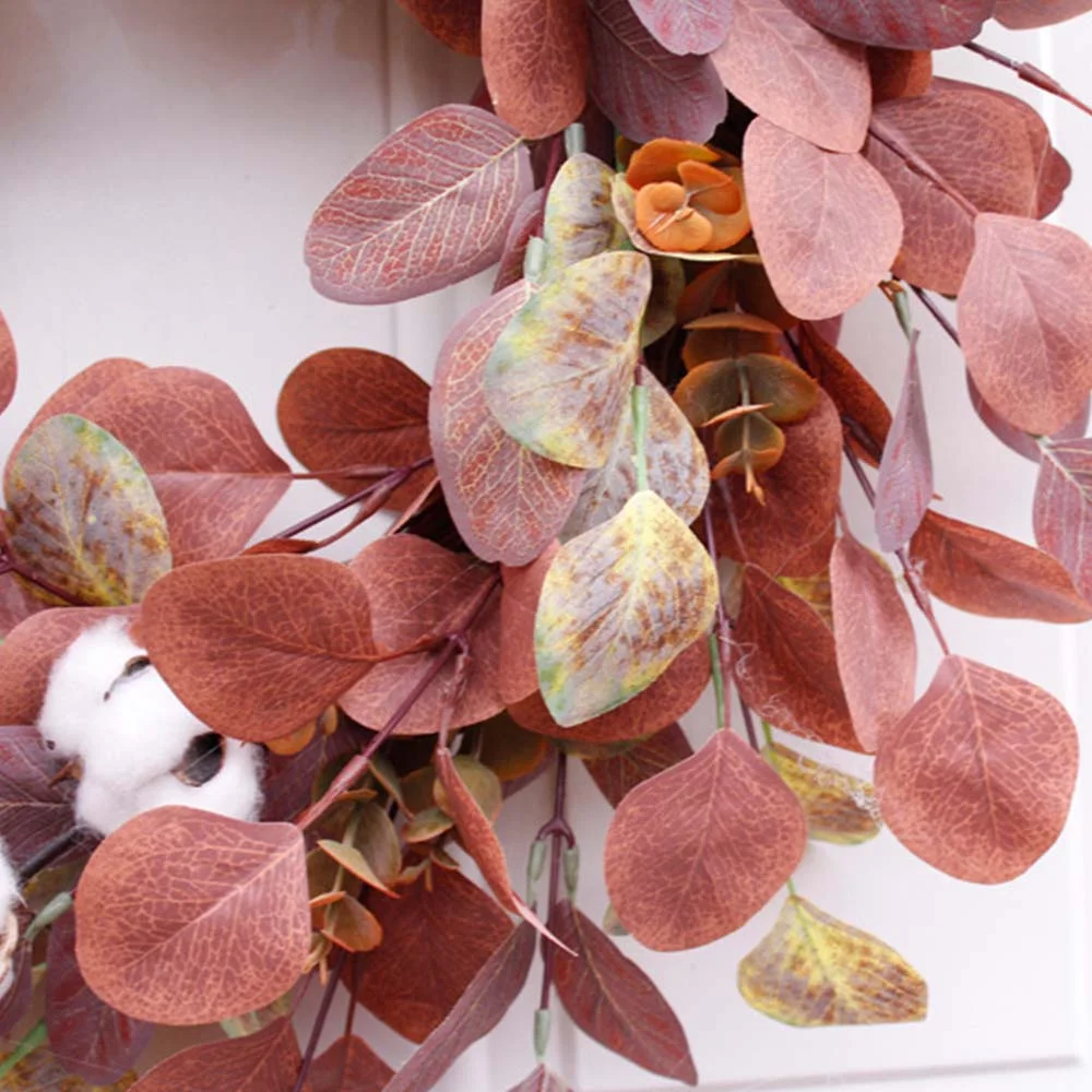 Autumn simulated eucalyptus leaves holiday garland props decoration