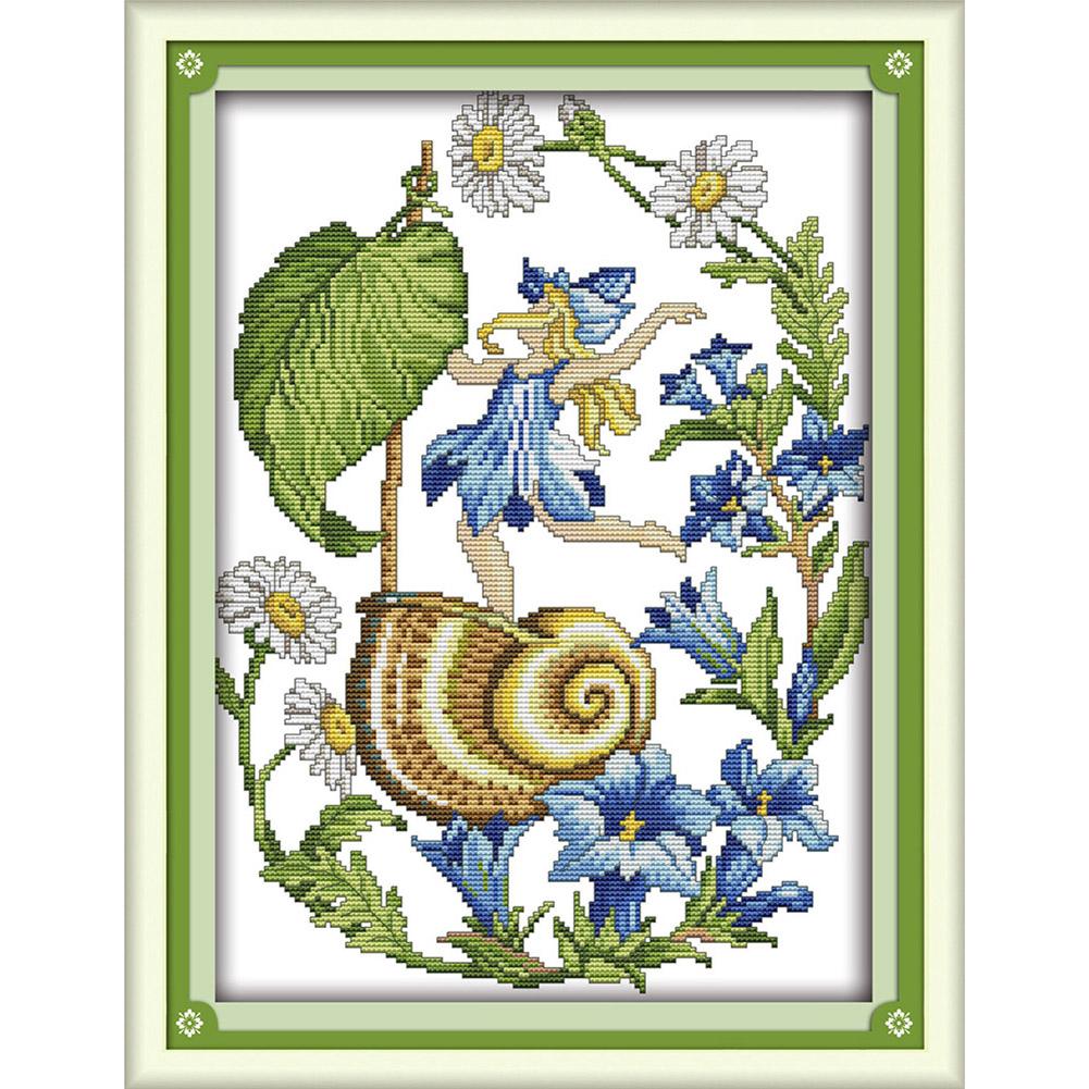 

August Flower Fairy - 14CT Stamped Cross Stitch - 41*31cm, 501 Original