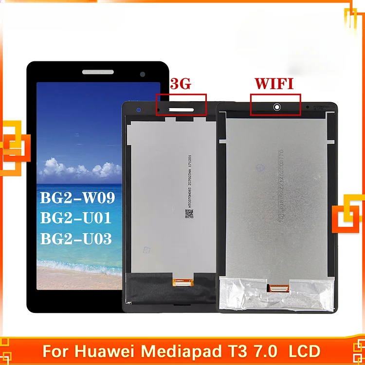 Original LCD Display For Huawei Mediapad T3 7.0 BG2-W09 BG2-U01 BG2-U03 Touch Screen Digitizer Assembly For Huawei T3 7 3G Wifi