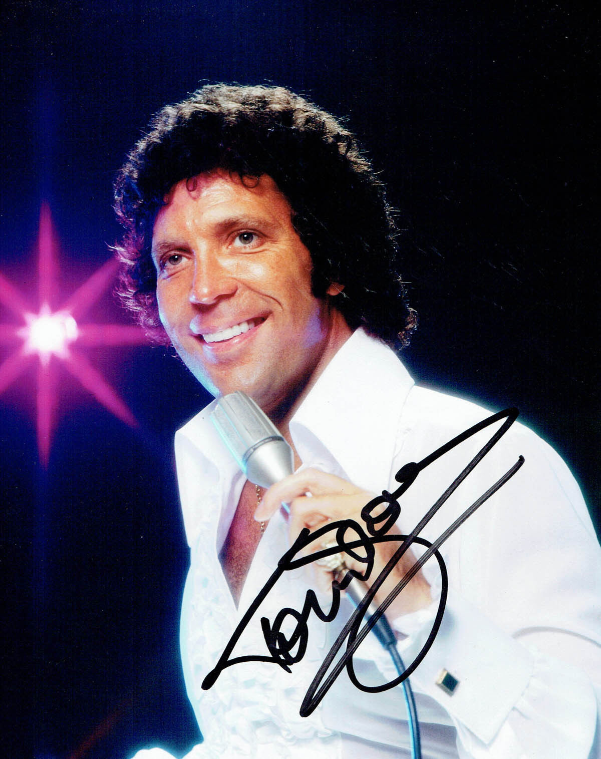 Tom JONES SIGNED Autograph 10x8 Photo Poster painting 1 Music Welsh Singer LEGEND AFTAL COA