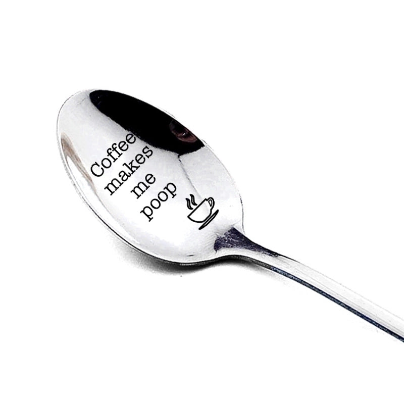 Casual Solid Color Stainless Steel Spoon 1 Piece