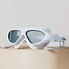 Big Frame Anti-Fog Swim Glasses Adjustable Wide View Swim Goggles for Swimmers