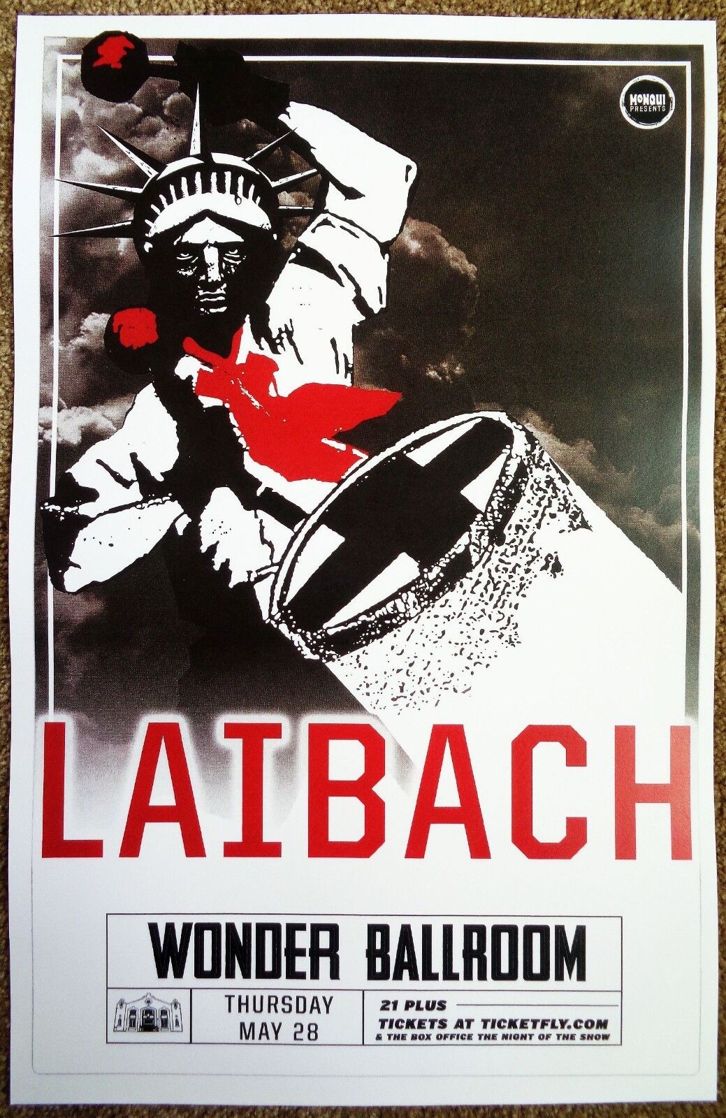 LAIBACH 2015 Gig POSTER Portland Oregon Concert