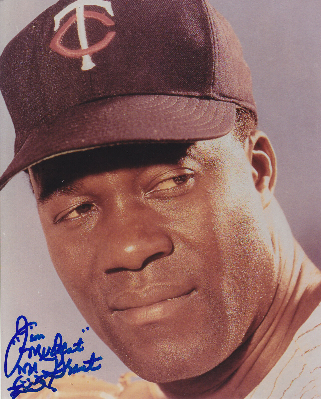 Jim Mudcat Grant #1 8x10 Signed COA Minnesota Twins 032419