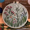 Last Day 70% OFF - Perfect Gift - Embroidery  Hoop Flower Kit for Beginner