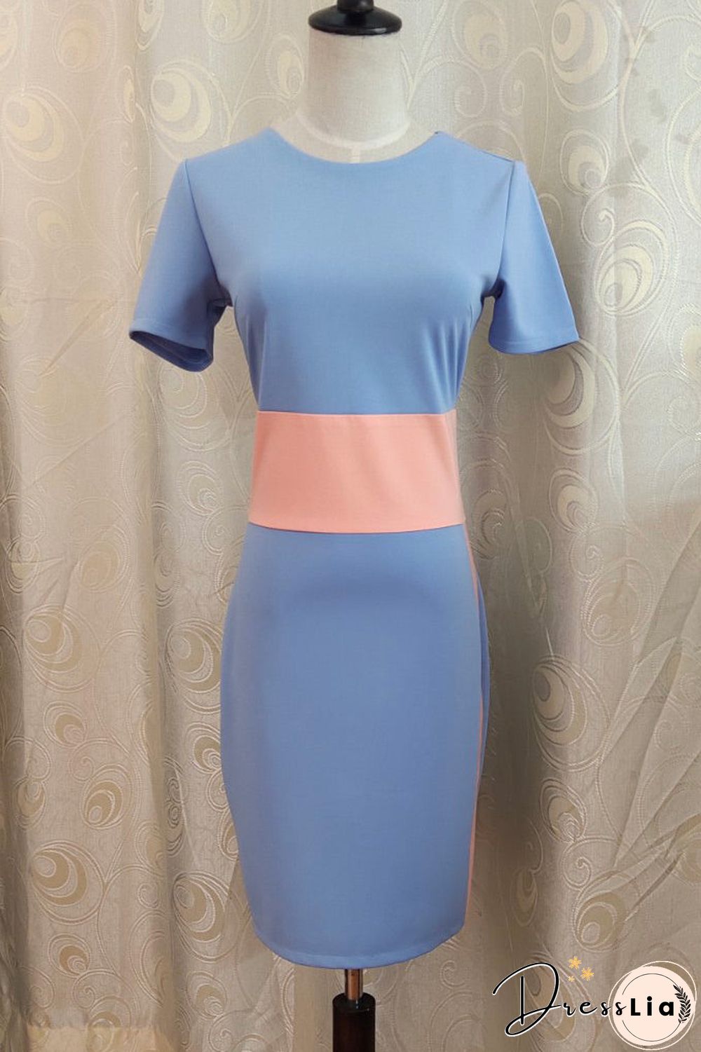 Kate Middleton Elegant Two-tone Fitted Dress