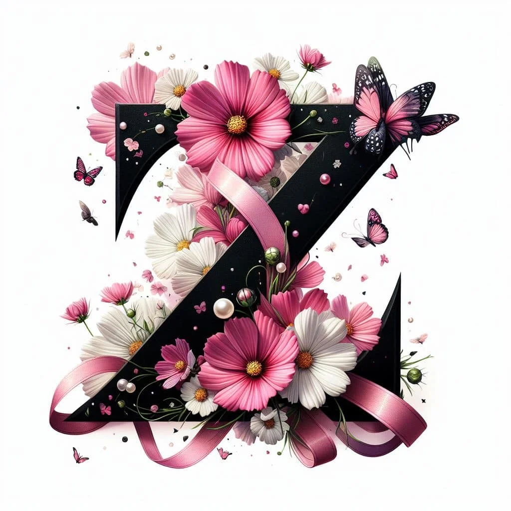 Diamond Painting - Full Round Drill - Flower Butterfly Alphabet(Canvas|30*30cm)