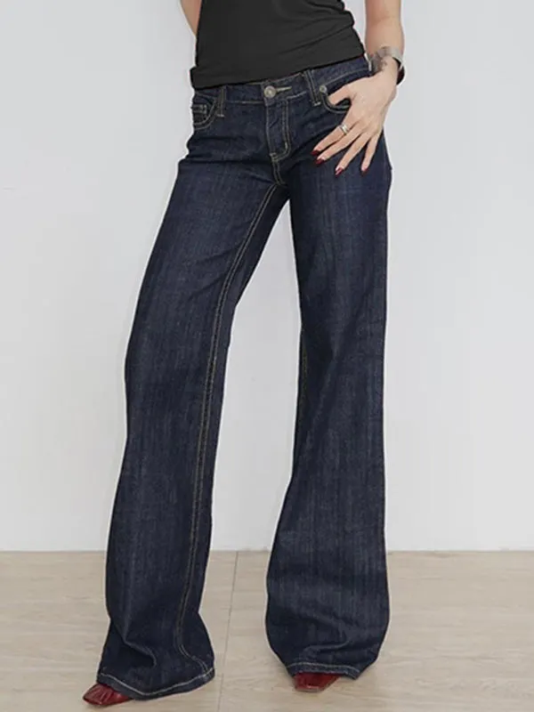 Brownm Vintage Niedrige Taille Boyfriend Jeans