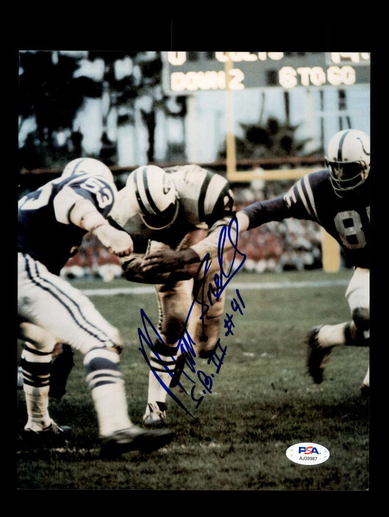 Matt Snell PSA DNA Signed Coa 8x10 Autograph Photo Poster painting Super Bowl III