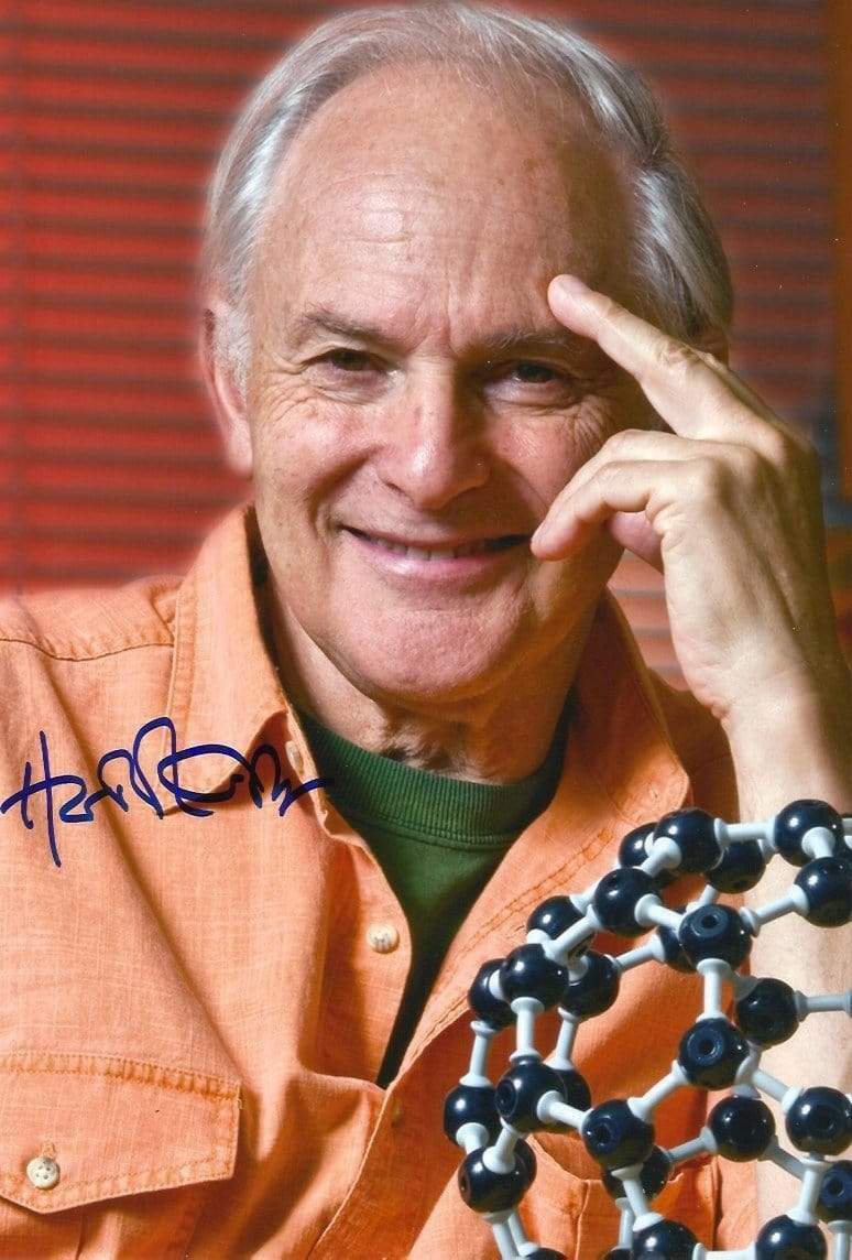 Harry Kroto (+) NOBEL PRIZE CHEMISTRY autograph, In-Person signed Photo Poster painting