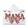 DIY Diamond Art Tissue Box Holder PULeather Crystal Mosaic Desktop Organizer Bag Resin Rhinestone Storage Organizer Gem Art Home Office Decor Craft Gift for Women