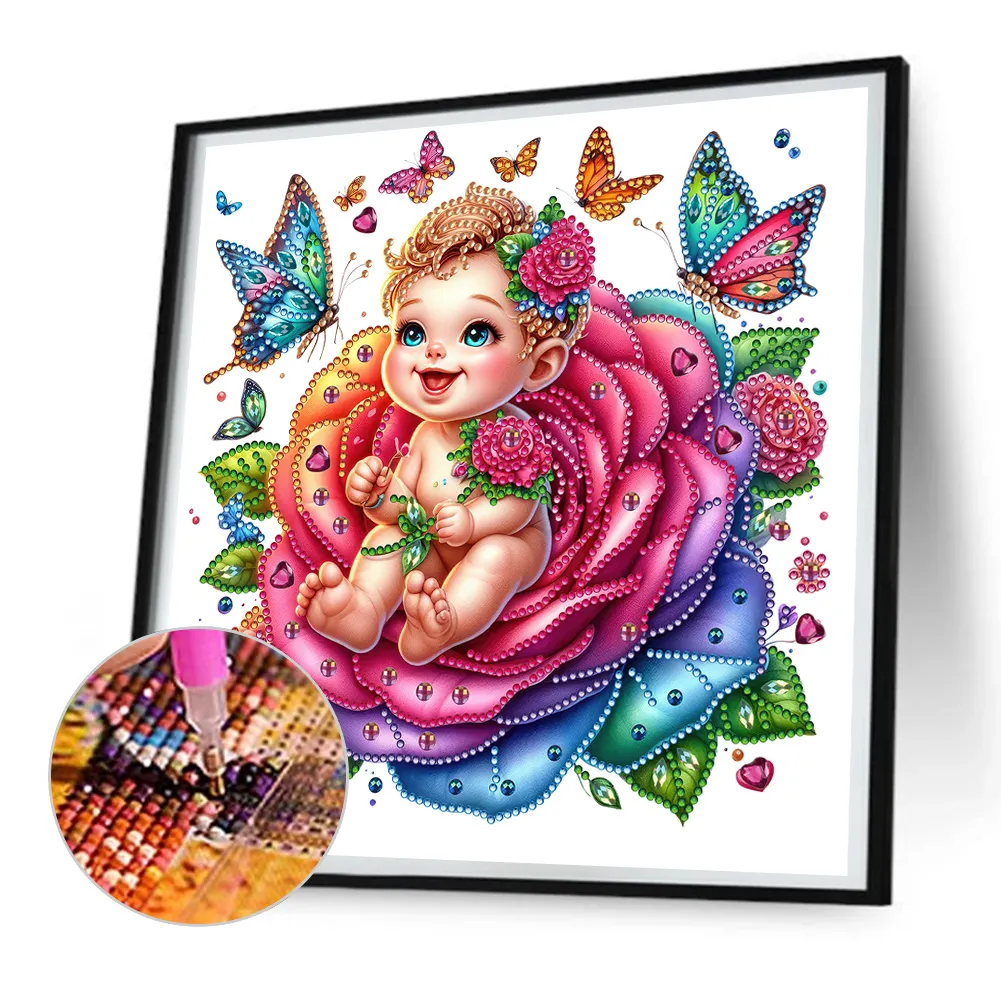 Diamond Painting - Partial Special Shaped Drill - Rose Child(Canvas|30*30cm)