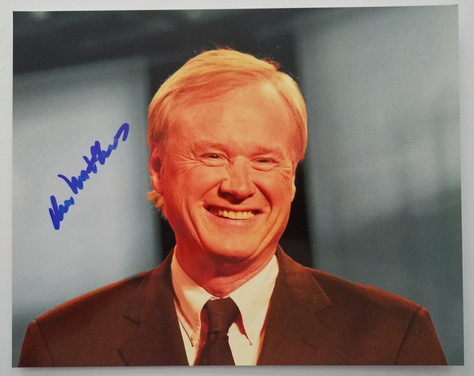 Chris Matthews Signed 8x10 Photo Poster painting Political TV Host MSNBC Hardball Author RAD