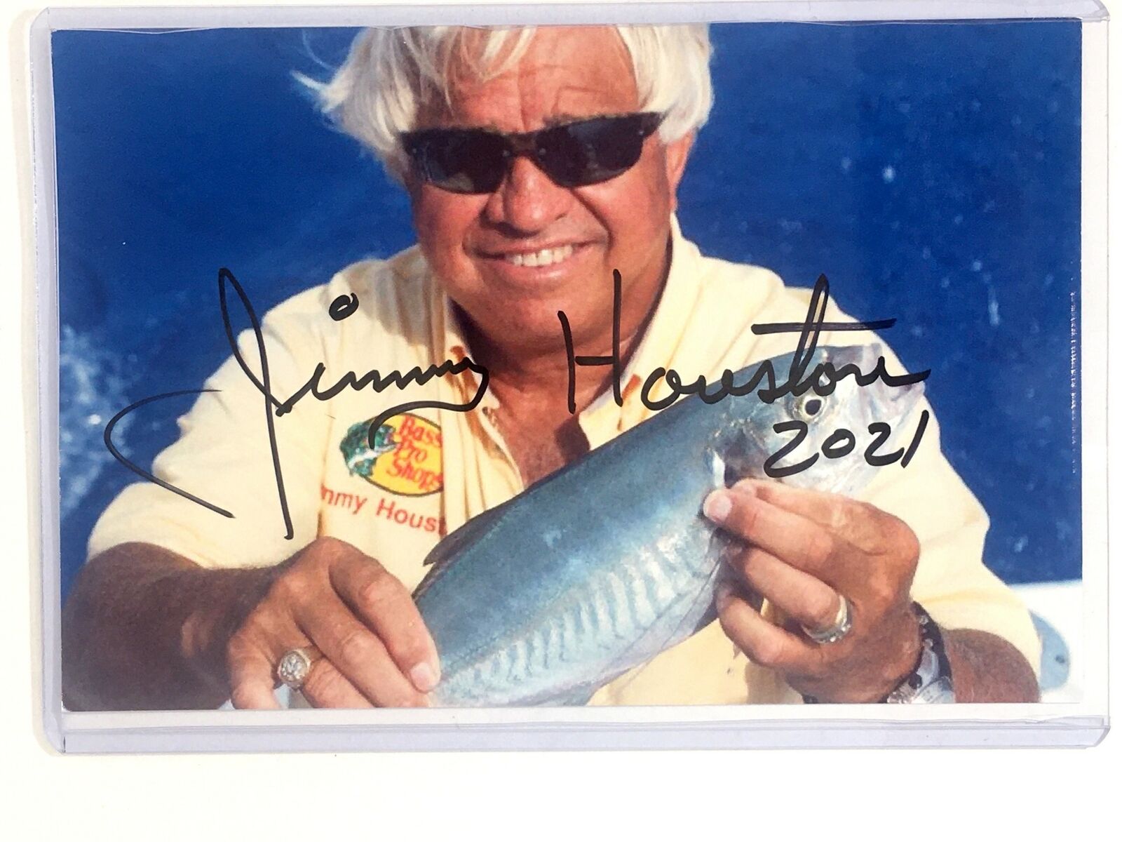 Jimmy Houston Signed 4x6 Photo Poster painting Bass Fishing Fisher Autograph Auto