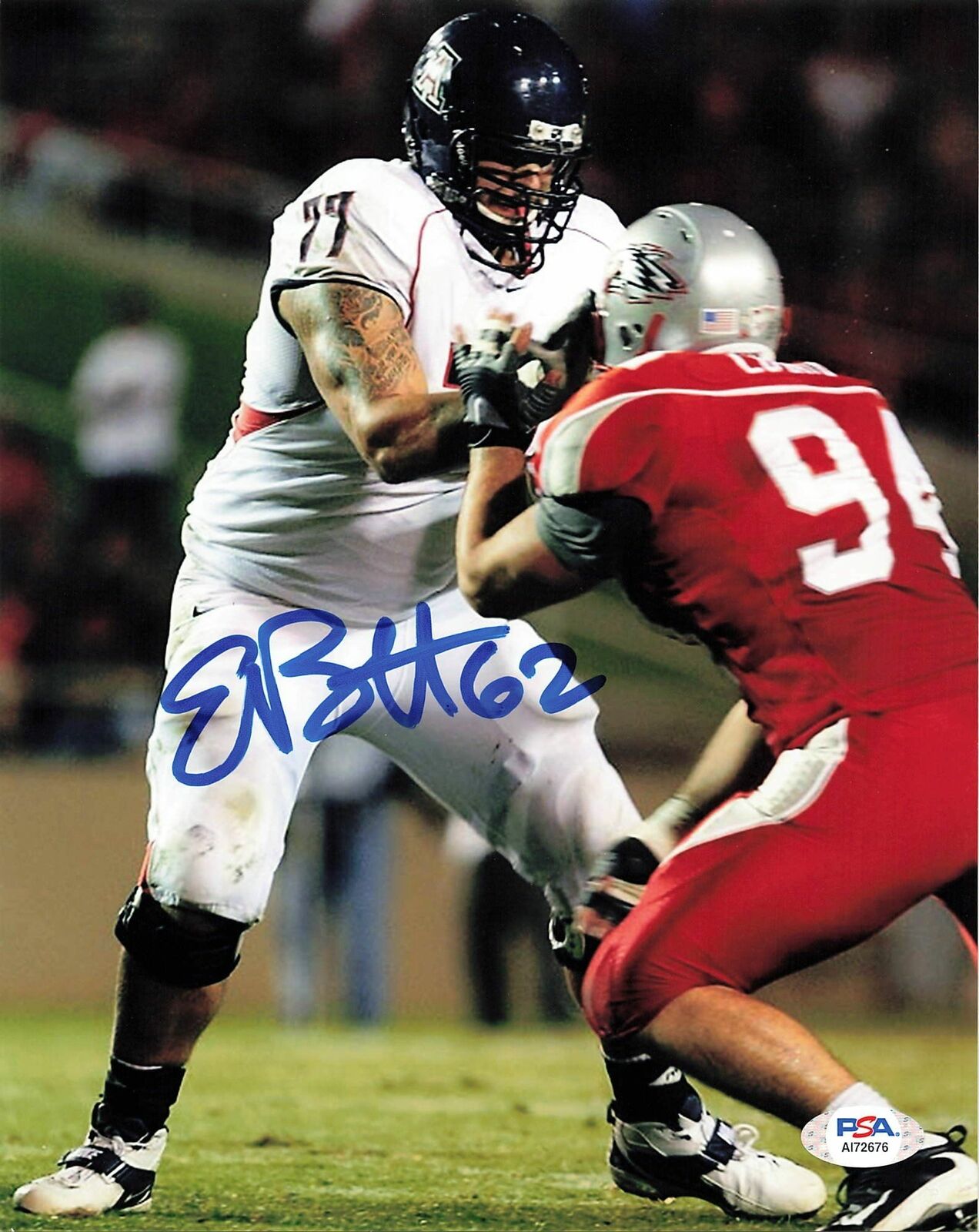 Eben Britton Signed 8x10 Photo Poster painting PSA/DNA Arizona Wildcats Autographed