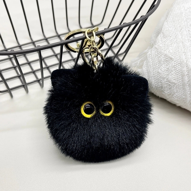 Cute Cat Synthetic Fibre Kid’s Bag Pendant
