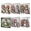 6Pcs Diamond Painting Snowman Greeting Cards Congratulations Cards & Gifts