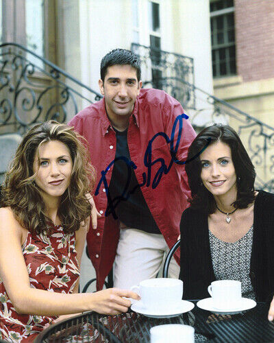 Autographed Photo Poster painting David Schwimmer Signed 8 x 10