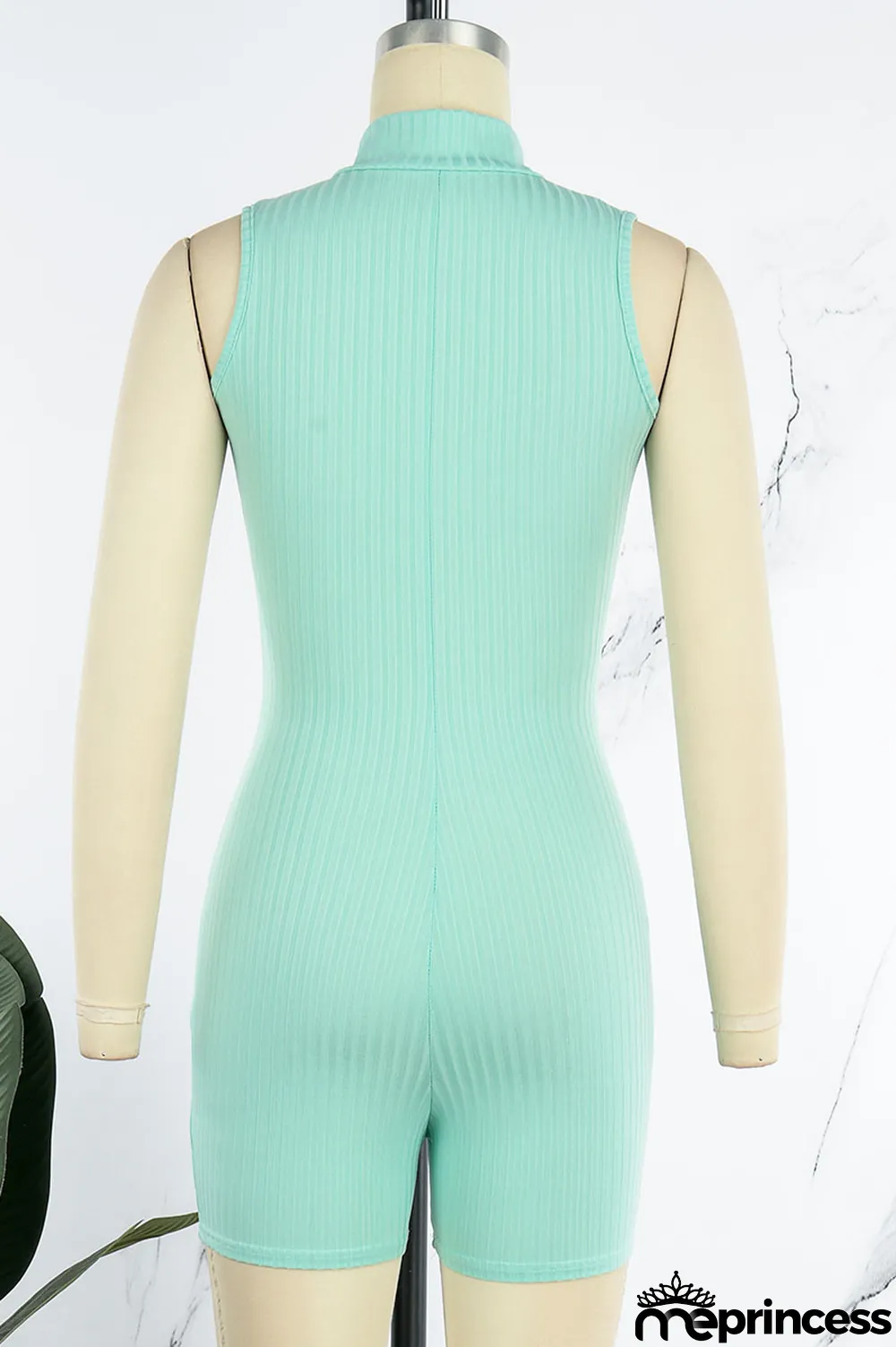 Pink Casual Solid Patchwork Zipper Collar Skinny Jumpsuits