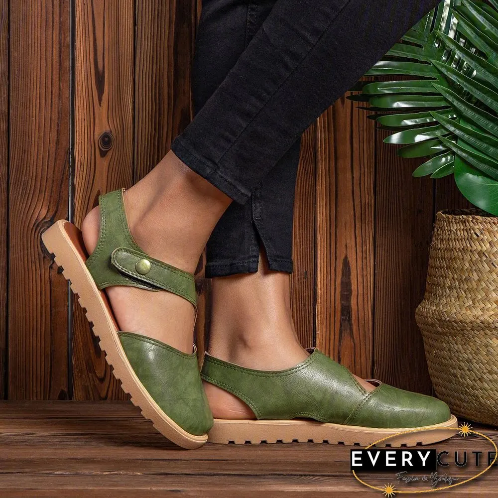 Vintage Flat Heel Magic Tape Loafers