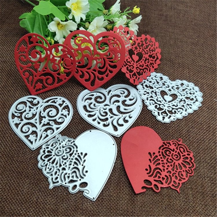Lace Love Metal Cutting Dies 4pcs/set Stencils For DIY Scrapbooking Decorative Embossing Handcraft Die Cutting Template