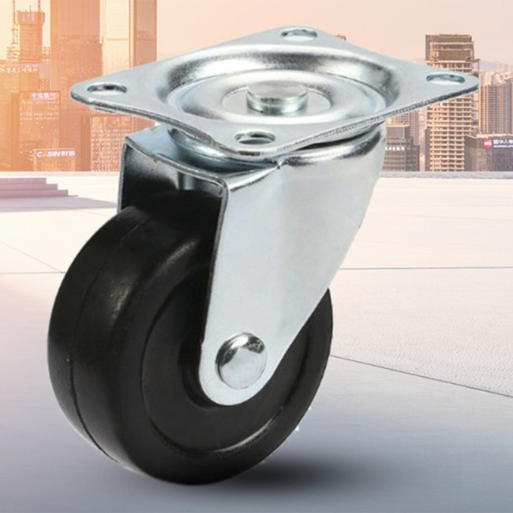 

2 inch Black Rubber Universal Wheels Furniture Refrigerator Light Wheels, 501 Original