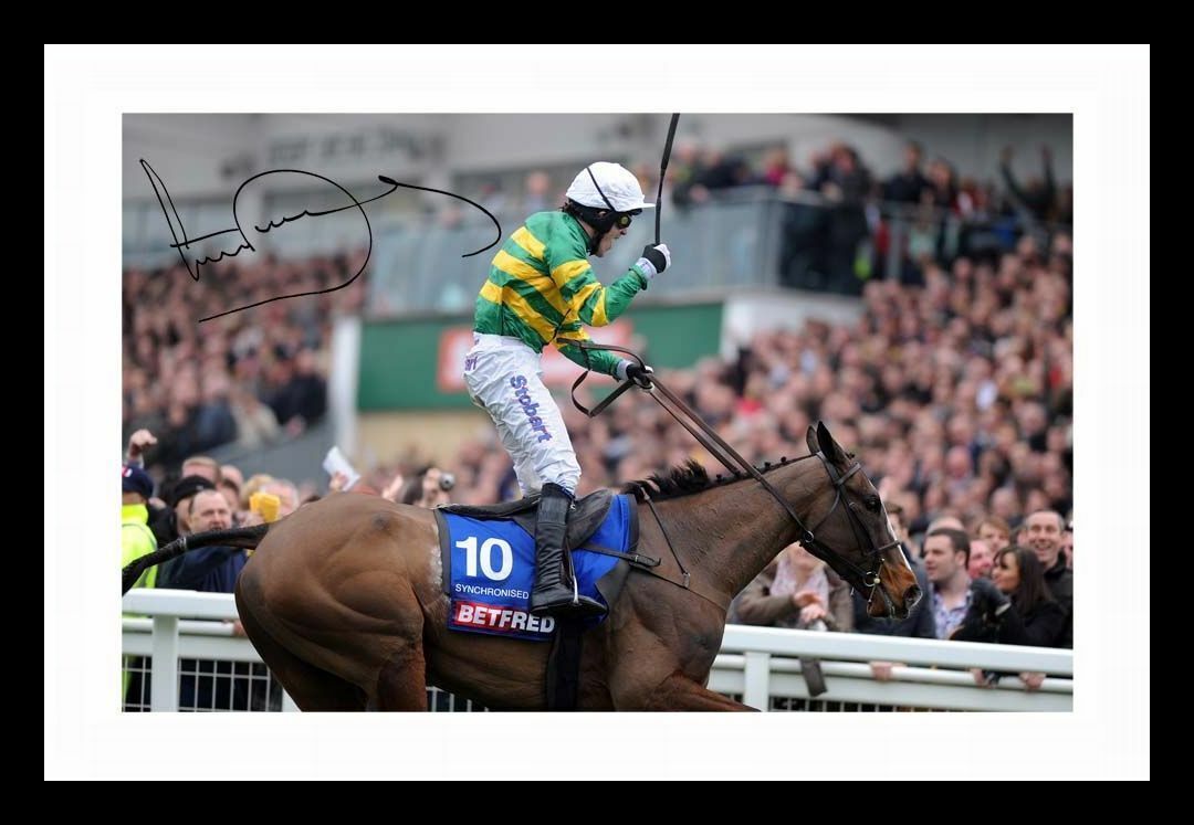 Tony AP McCoy - Syncronised Autograph Signed & Framed Photo Poster painting