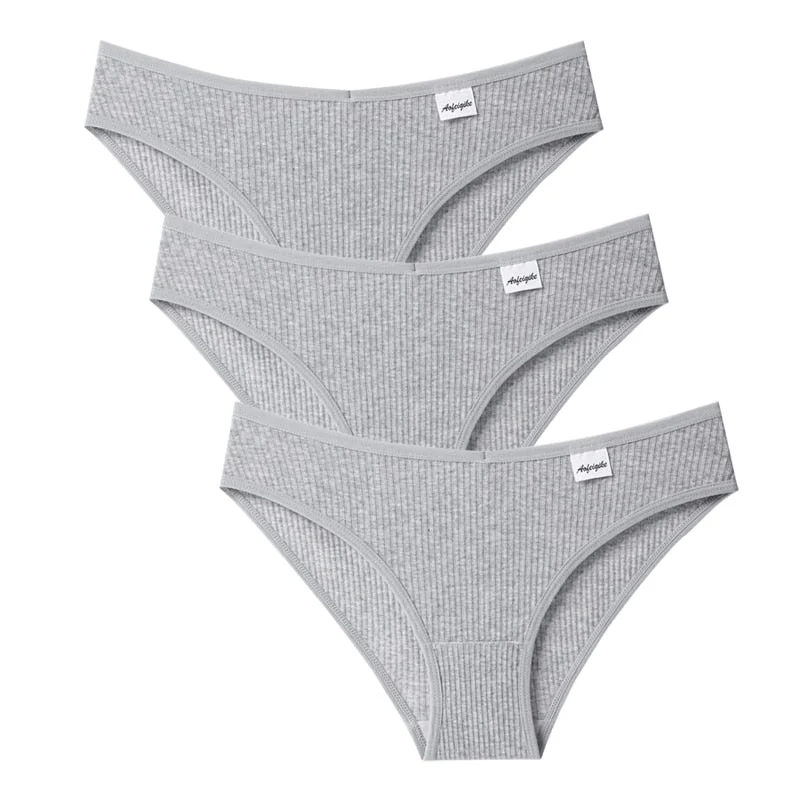 V Waist Cotton Panties Women Underpants Female Underwear Low-Rise 3PCS/Set 6 Solid Color Girl Briefs Ladies Lingerie Panties