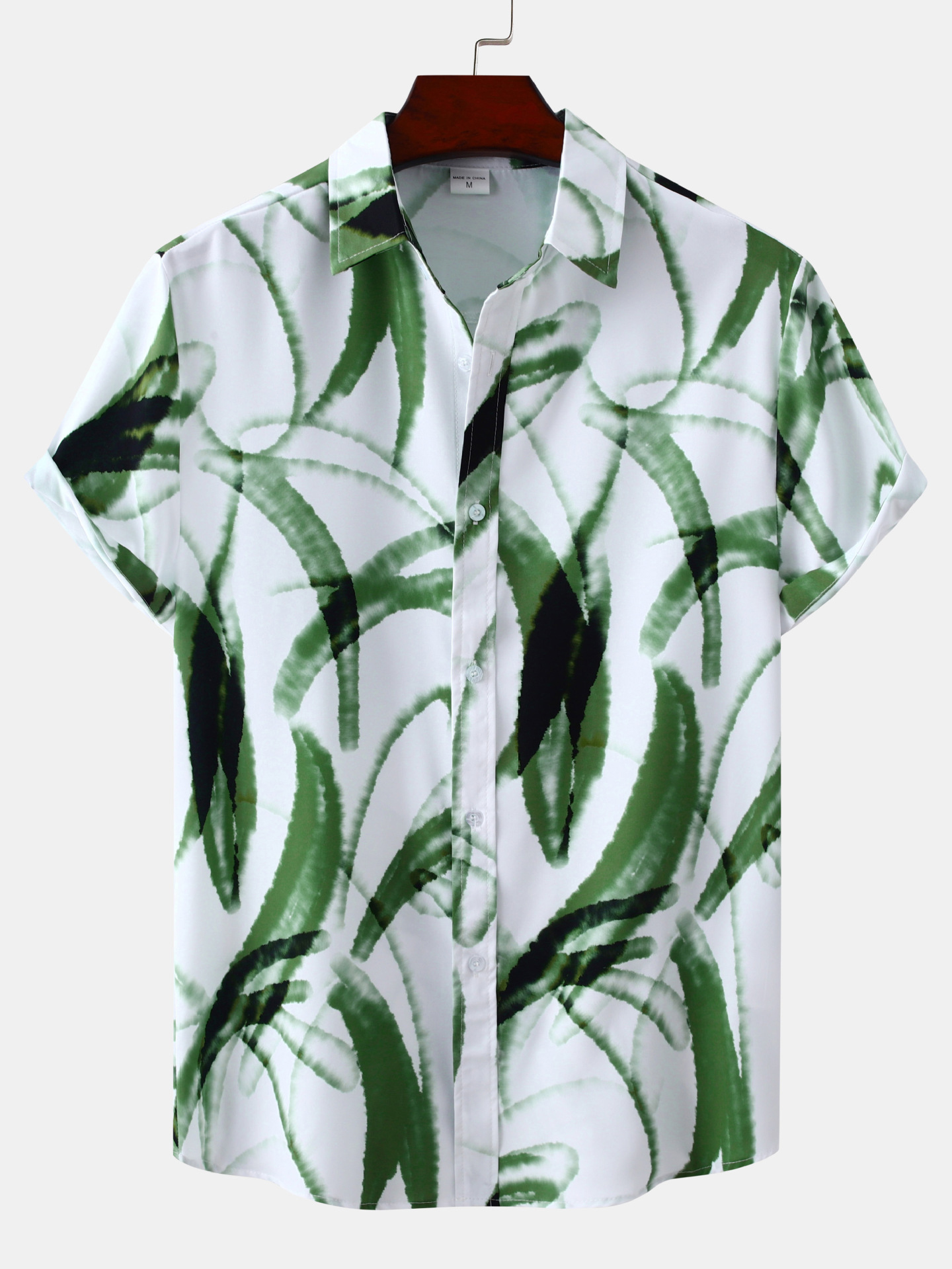 - Green leaves Short Sleeve Shirt