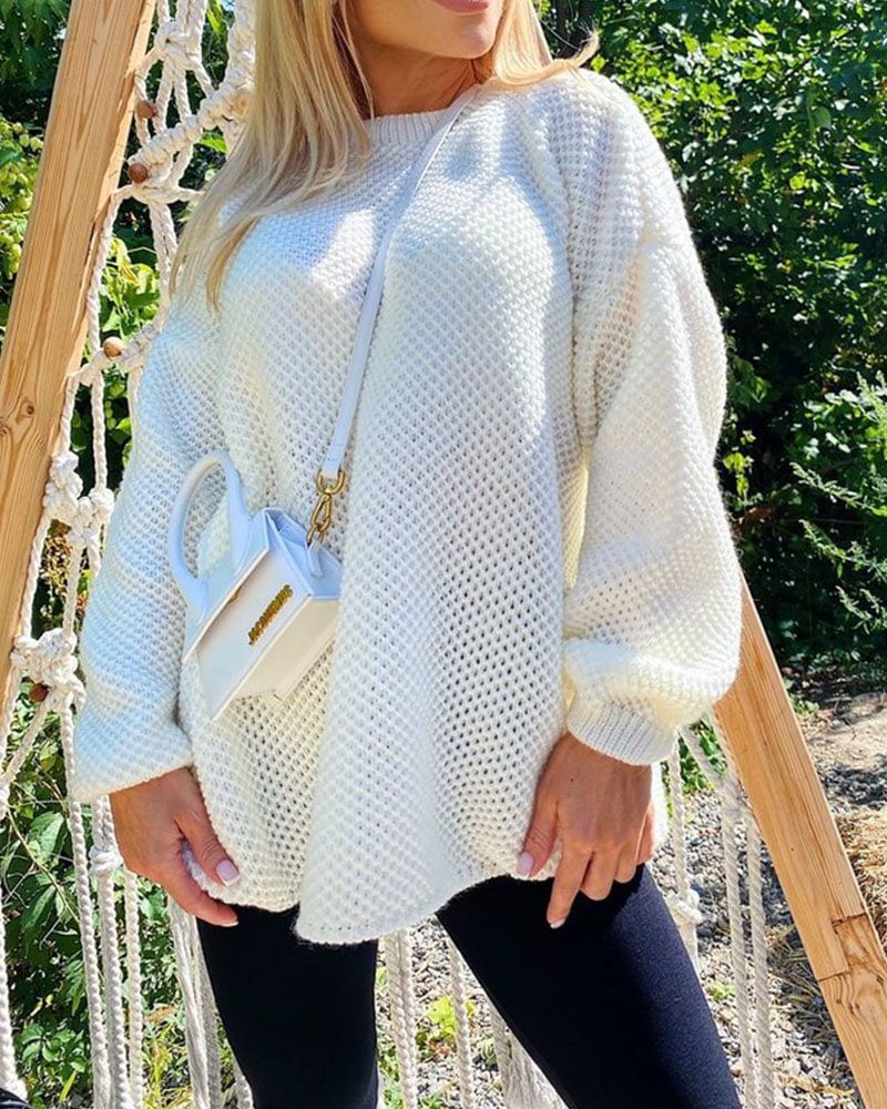 Stylish commuter crew-neck sweater