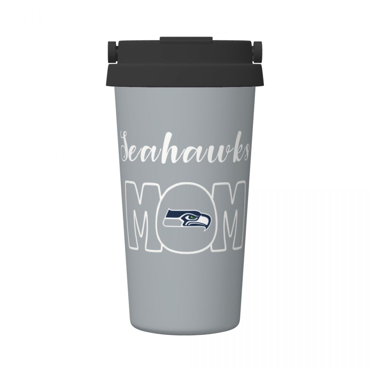 Seattle Seahawks Mom 16oz Vacuum Stainless Steel Tea Tumbler with Lid and Handle