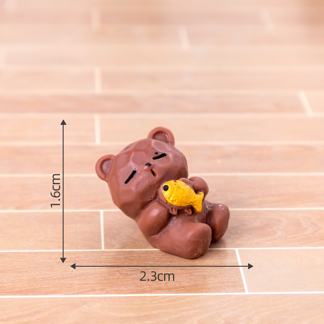 Mini Chocolate Bear DIY Resin Charms