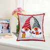 >SALE<Christmas Gnome Case Embroidery Stamped 11CT DIY Cross Stitch Kits 40x40cm