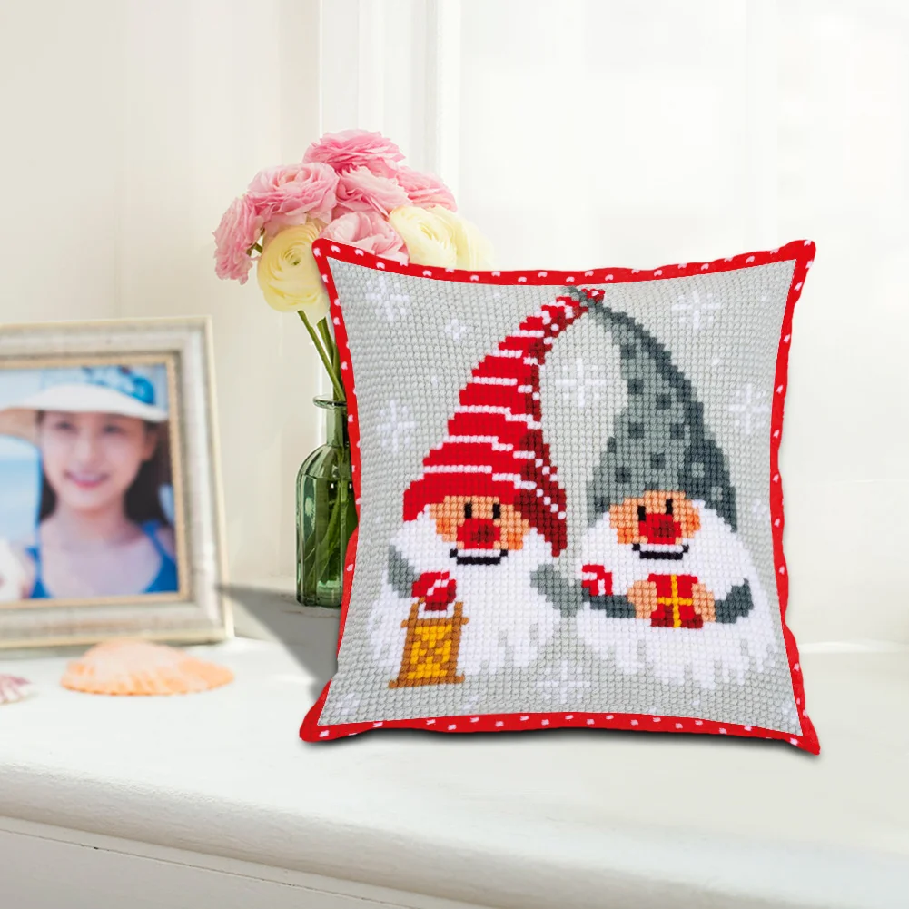 11CT Stamped Cross Stitch Pillow Case - Christmas (Canvas|40*40CM)