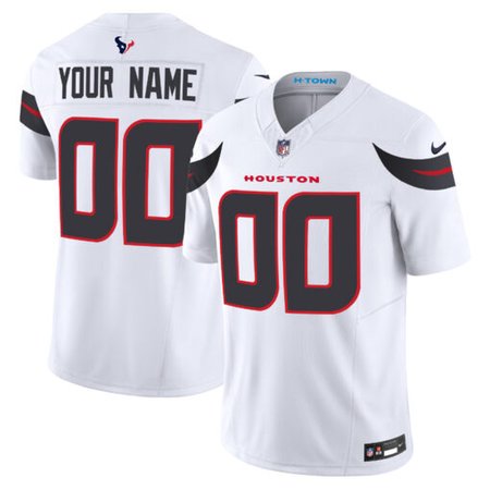 Men's  Custom White Houston Texans Vapor F.U.S.E. Limited Jersey