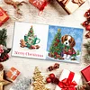 6pcs Christmas Tree Dog Diamond Painting Greeting Card