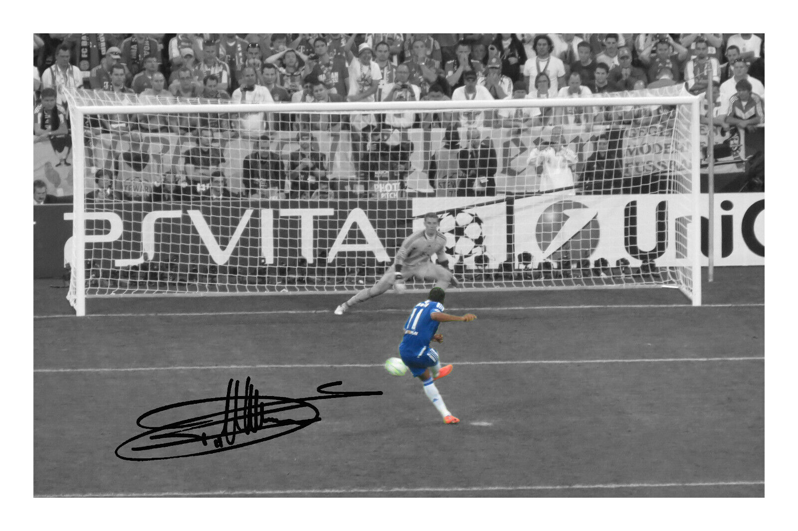 Didier Drogba Signed A4 Autograph Photo Poster painting Print Chelsea FC Champions League 2012