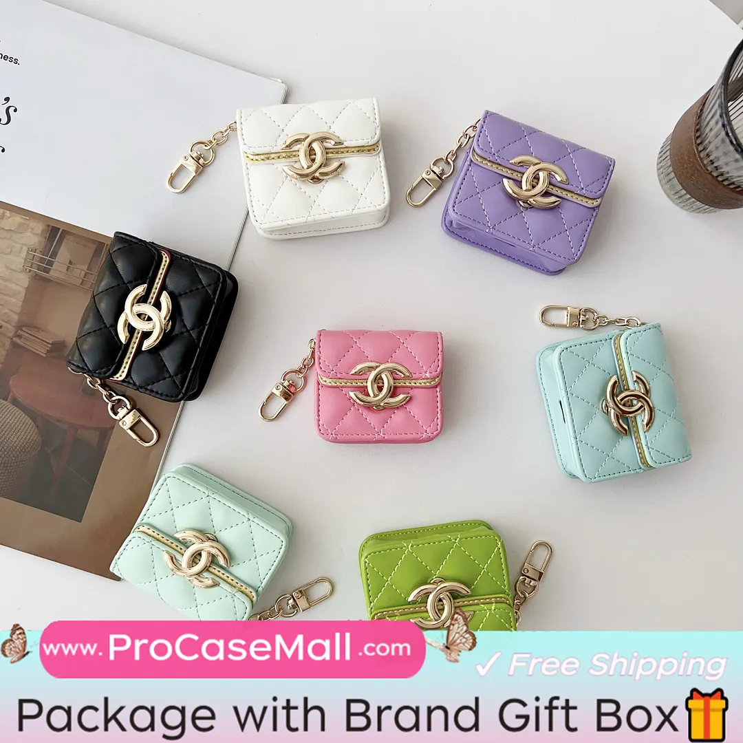 CHANEL MINI CROSSBODY BAG UNIVERSAL STYLE WIRELESS HEADPHONE LEATHER CASE