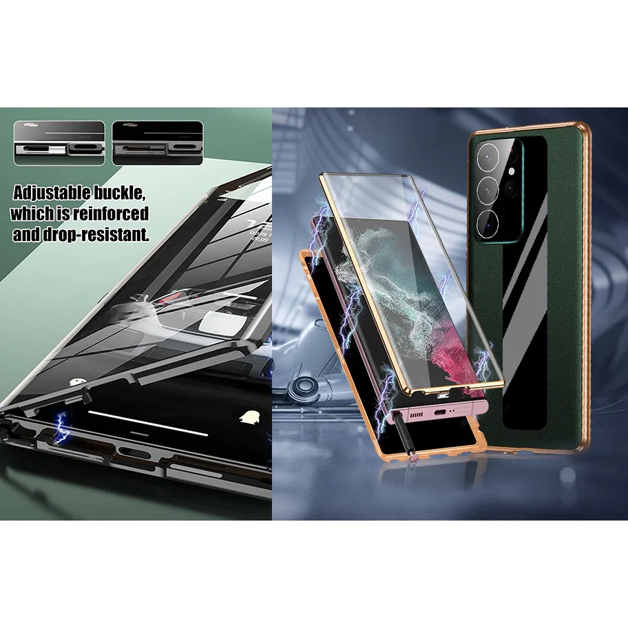 Suitable for Samsung S22/S23 series glass goggles magnetic suction all-inclusive drop-proof mobile phone case