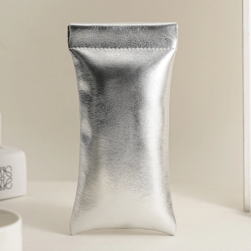 Basic Solid Color Pu Leather Square Makeup Bags