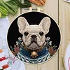 French Bulldog-DIY Embroidery Kits for Craft Lover Hand Stitch 30x30cm with 20cm Embroidery Hoop tapestrymarket